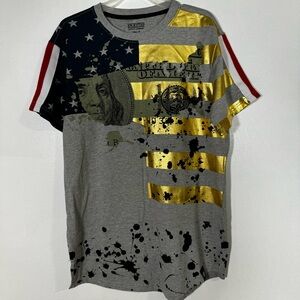 Encrypted supply company Shirt Mens SIZE M Short Sleeve Dollar Bill USA